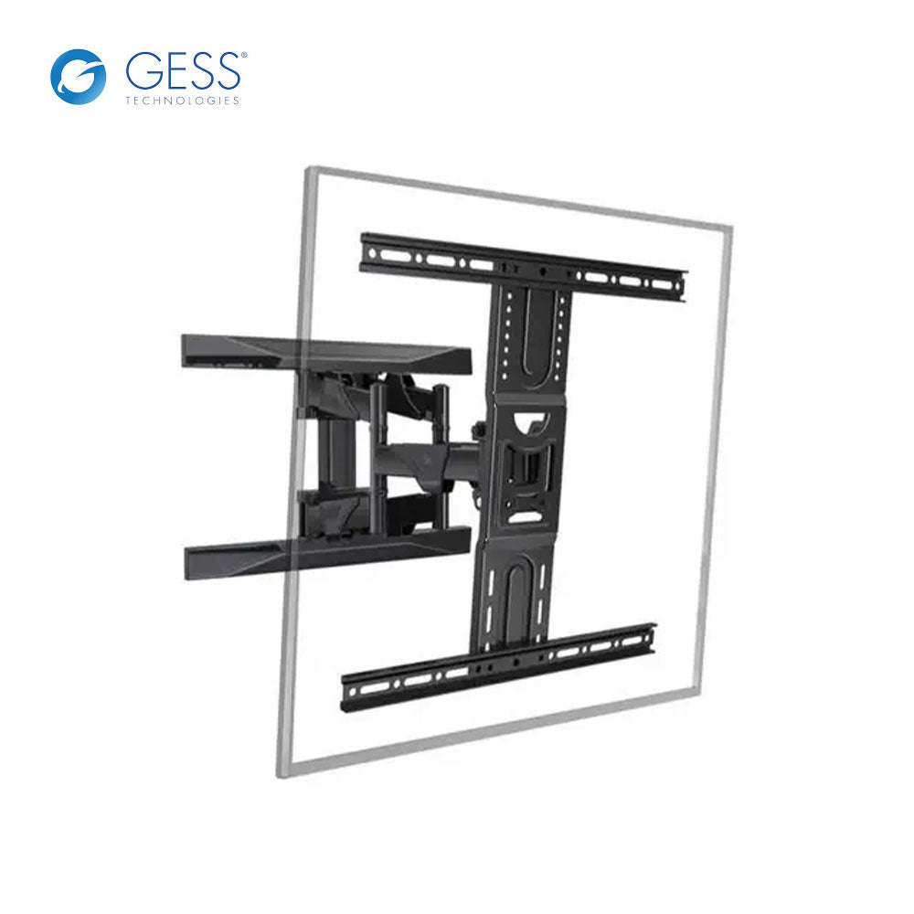 GESS Technologies - TVM NB P6 / 180211 - Cantilever Flat Panel Full Motion TV Wall Mount for 40 Inch to 70 Inch - Tilt and Swivel - Up to 100lbs - Vesa 400x600mm