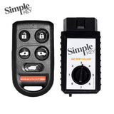 Simple Key 6 Button Remote w/ Panic Hatch & Dual Power Doors Honda Odyssey HNRH-H6HSZ0SK and EZ Installer Programmer