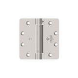 HAGER - 1251 - Full Mortise Spring Hinge - 4 by 4 - 1/4 Round Corners - Satin Chrome