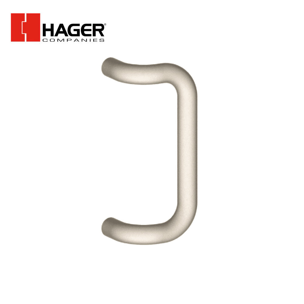 HAGER - 12L - Pull - Round 90 Degree Offset CTC 12 - Satin Stainless Steel