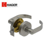 HAGER - 2570 - Classroom Lever Lock with 2-3/4 Backsets and Withnell Lever Design - ASA strike - Satin Chrome