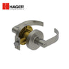 HAGER - 2580 - Storeroom Lever Lock with 2-3/4 Backsets and Withnell Lever Design - ASA strike - Satin Chrome