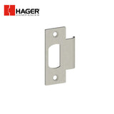 HAGER - 3933 - T Strike with Plastic Dust Box - Satin Chrome