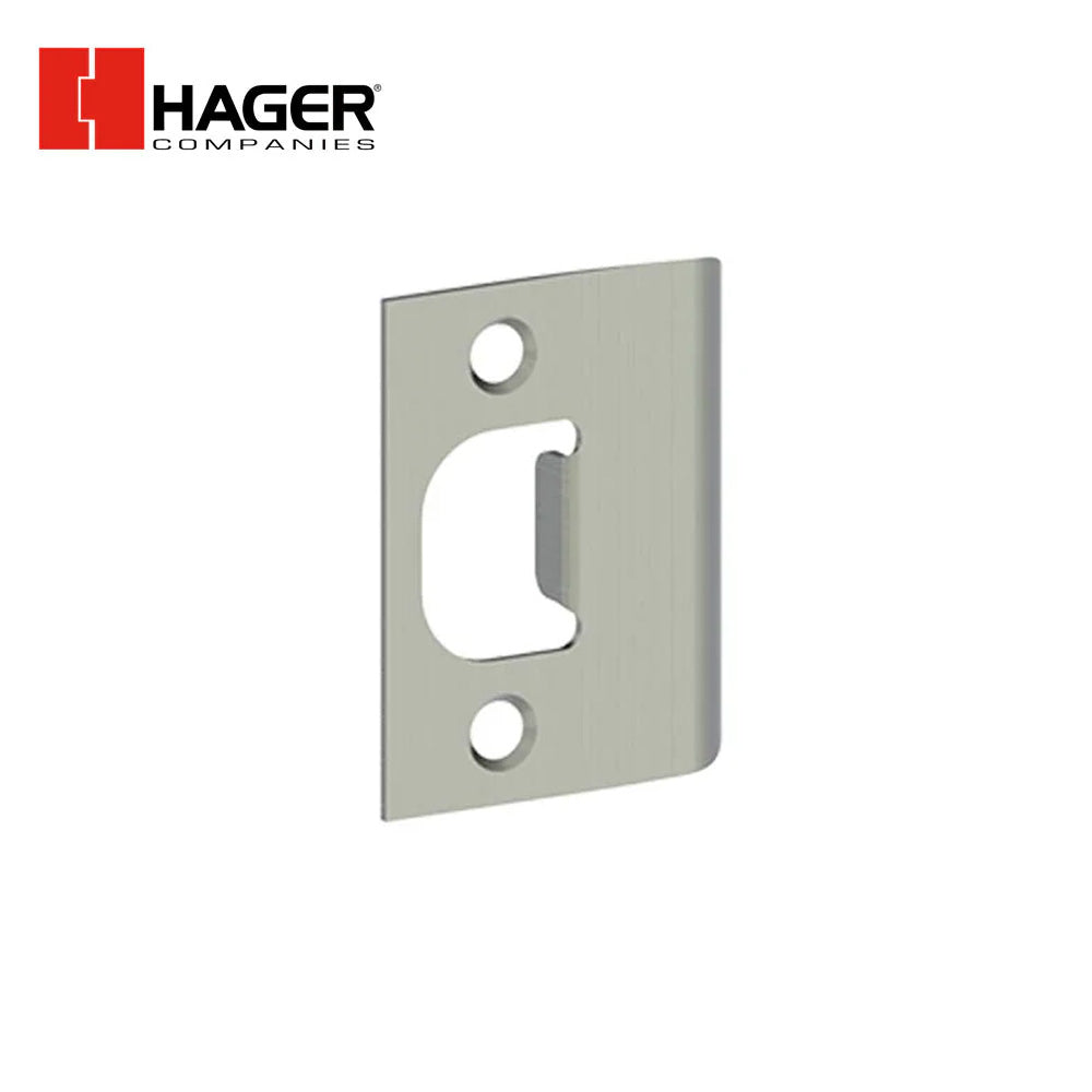 HAGER - 3934 - Full Lip Strike Square Corner - Satin Chrome