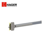 HAGER - 4501 - Mortise Exit Bar Wide Stile Pushpad and 36 Device Exit Only - Non-Handed - Grade 1 - Satin Chrome