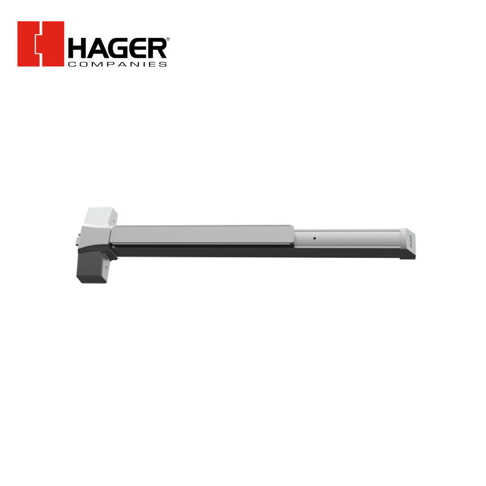 HAGER - 4501 - Rim Exit Bar with Wide Stile Pushpad and 48 Inch Device Exit Only - Grade 1