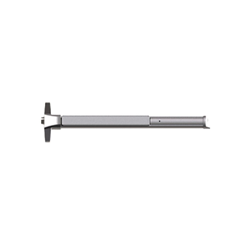 HAGER - 4601 - Rim Exit Bar Narrow Stile Pushpad and 36 Device Exit Only - Non-Handed - Grade 1 - Satin Chrome