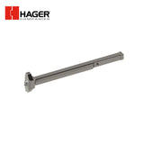 HAGER - 4701 - Rim Exit Bar Wide Stile Pushpad 48 Fire-rated Device Exit Only - Aluminum