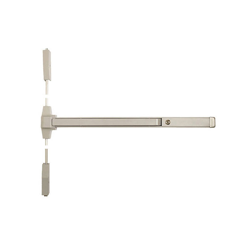 HAGER - 4701 - Surface Vertical Rod Exit Bar with Wide Stile Pushpad and 36 Inch Device Exit Only - Less Trim - Grade 1