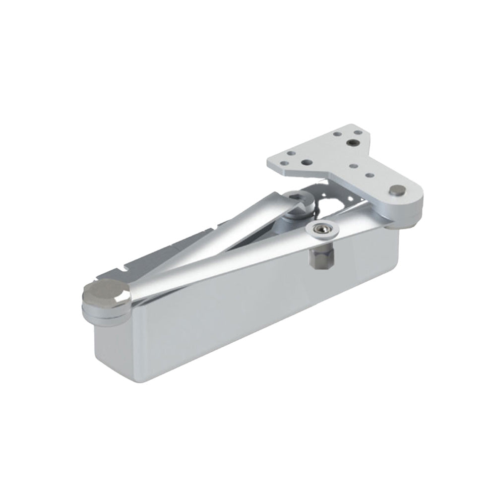 HAGER - 5100-PAR - Heavy Duty Surface Door Closer with Push or Pull Side Parallel Arm Mounting and Size 1-6 Adjustable - Grade 1 - Aluminum