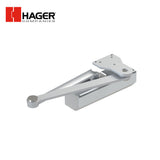 HAGER - 5300-PAR - Surface Closer Push or Pull Side Parallel Arm Mounting - Size 1 to 6 Adjustable - Grade 1 - Aluminum