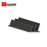 HAGER - 738S - Weather Strip 3 Fin Smoke Seal - Charcoal