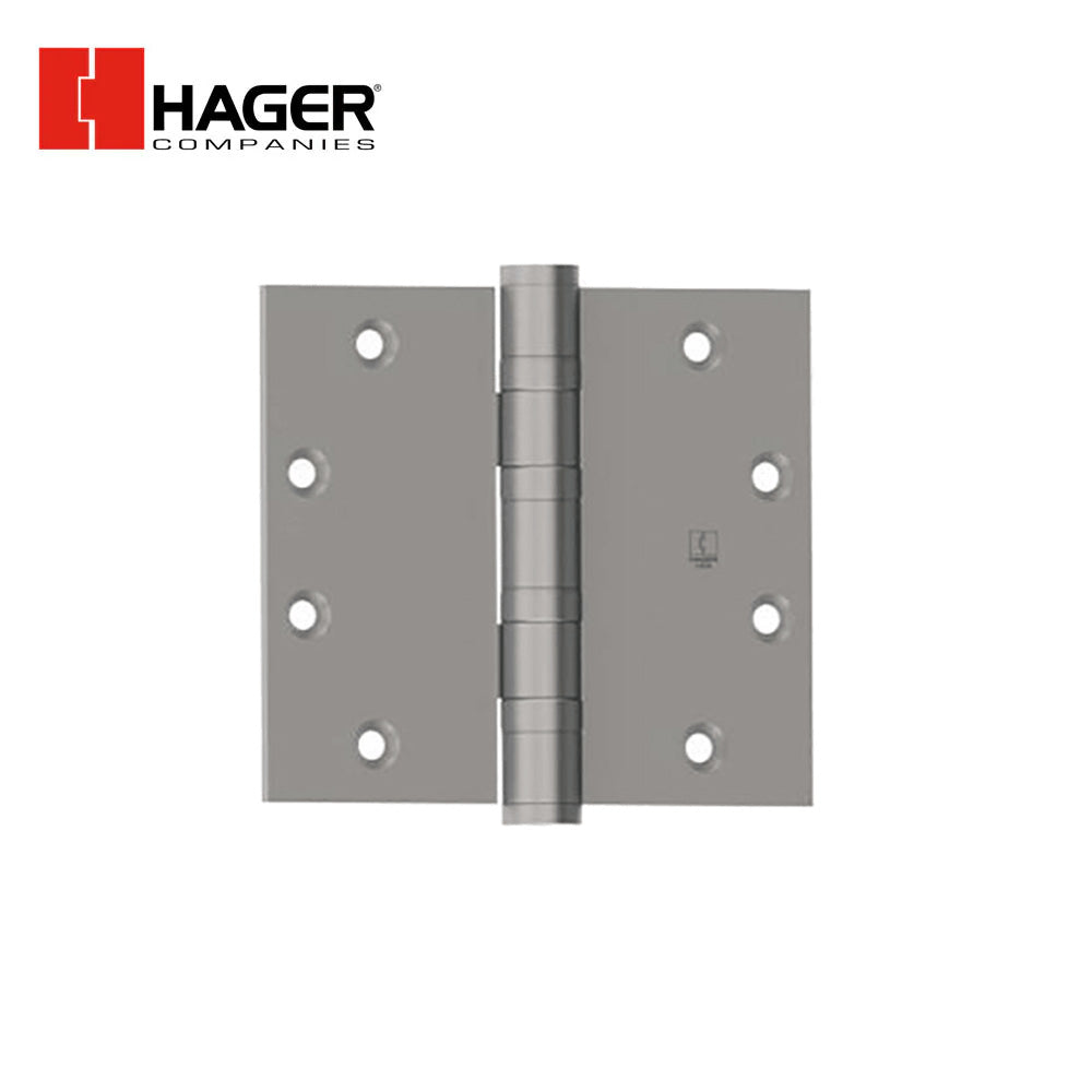 HAGER - BB1168 - Full Mortise Ball Bearing Hinge - 4.5 Inch by 4.5 Inch - 5 Knuckle - Satin Chrome