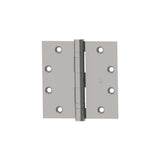 HAGER - BB1279 - Full Mortise Ball Bearing Hinge - 4.5 Inch by 4.5 Inch - 5 Knuckle - Satin Chrome