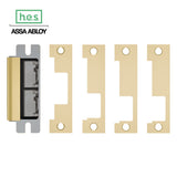 HES - 1600 Series - Electric Strike Body for Cylindrical or Mortise Latchbolt and Deadbolt Locks with 1LB (1J 1K 1KD 1KM) Faceplate Kit - Grade 1 - Auto-Sensing 12/24 VDC