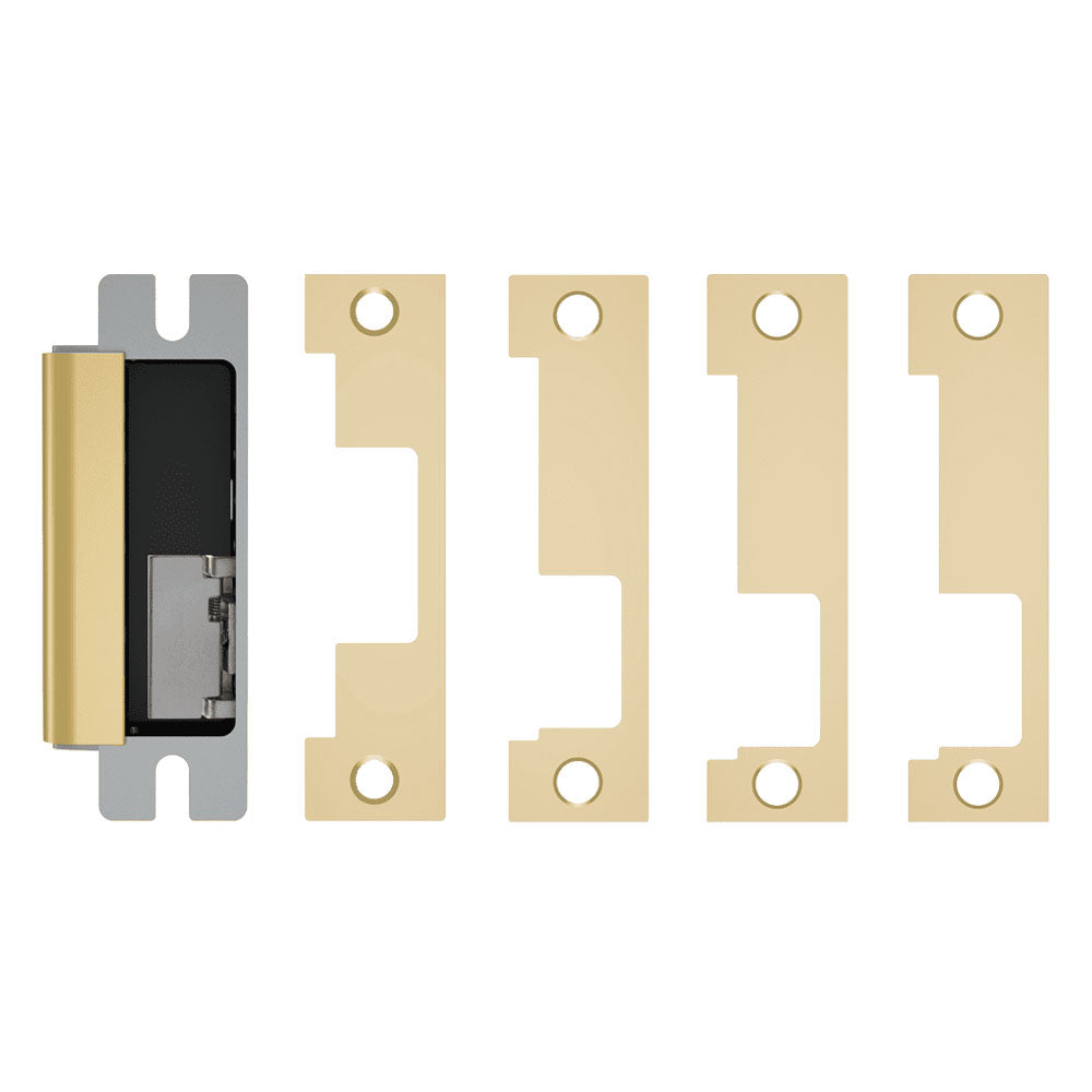 HES - 1600 Series - Electric Strike Body for Cylindrical or Mortise Latchbolt and Deadbolt Locks with 1LB (1J 1K 1KD 1KM) Faceplate Kit - Grade 1 - Auto-Sensing 12/24 VDC