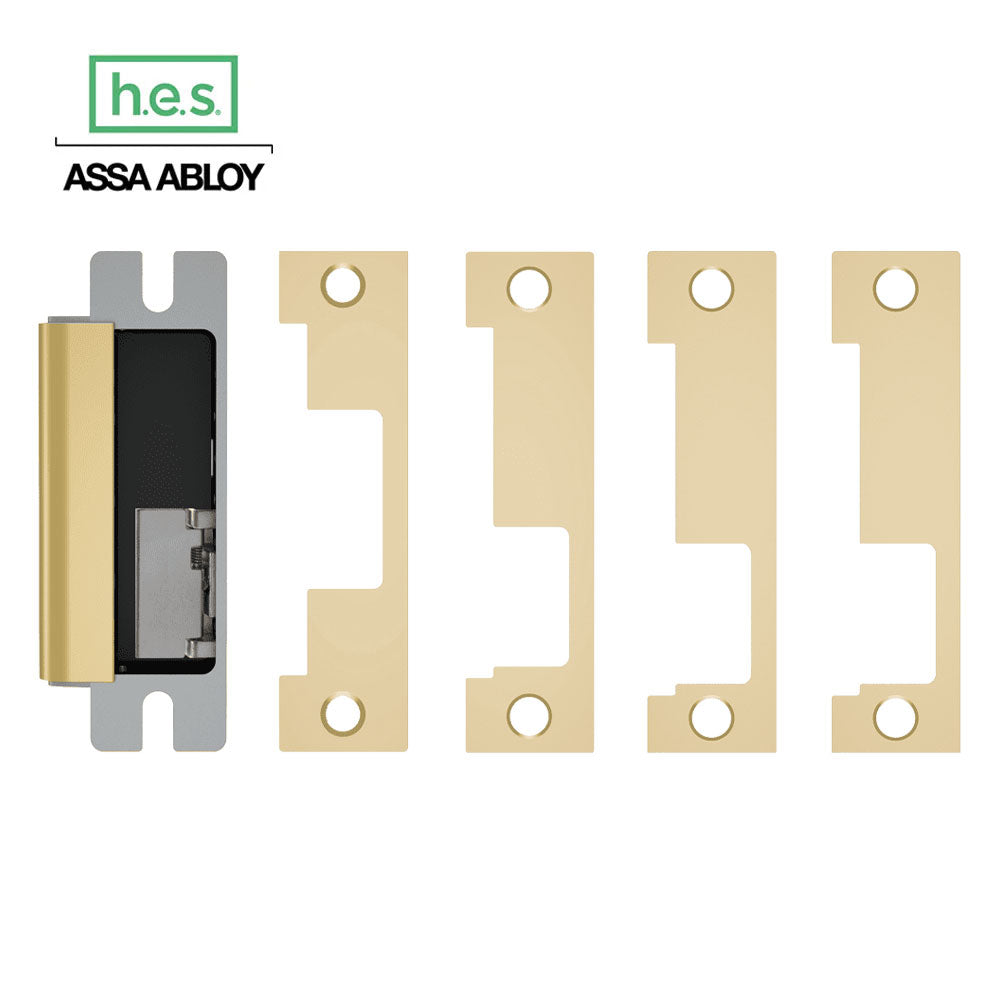 HES - 1600 Series - Electric Strike Body for Cylindrical or Mortise Latchbolt and Deadbolt Locks with 1LB (1J 1K 1KD 1KM) Faceplate Kit - Grade 1 - Auto-Sensing 12/24 VDC