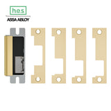 HES - 1600 Series - Electric Strike Body for Cylindrical or Mortise Latchbolt and Deadbolt Locks with 1LB (1J 1K 1KD 1KM) Faceplate Kit - Grade 1 - Auto-Sensing 12/24 VDC