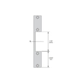 HES - 1006 Series - Faceplate for Mortise Locksets with 1 Inch Deadbolt without Deadlatch - A-2 Option (9 Inch x 1-3/8 Inch)