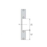 HES - 1006 Series - Faceplate for Mortise Locks with 1 Inch Deadbolt without Deadlatch - H-2 Option (9 Inch x 1-3/8 Inch)