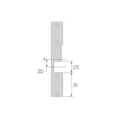 HES - 1006 Series - Faceplate for Mortise Locks with Deadbolt - K-2 Option (9 Inch x 1-3/8 Inch)