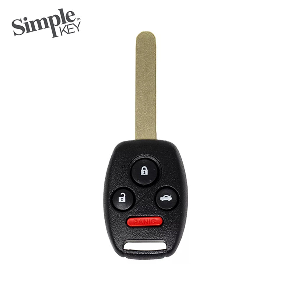 Simple Key 4 Button Remote w/ Panic & Trunk 2008-2012 Honda HNRH-H4TZ1SK and EZ Installer Programmer