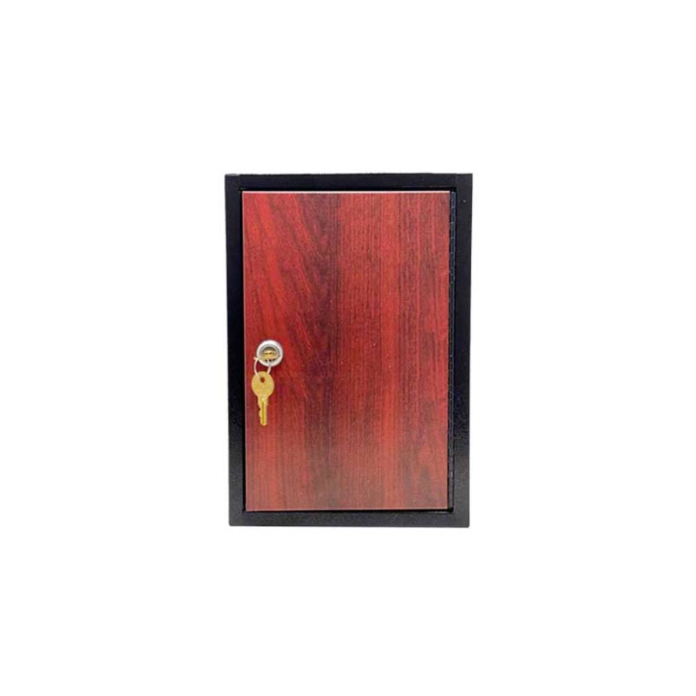 Hudson Lock Single-Tag KeKab 120 Key Capacity Black With Red Wood