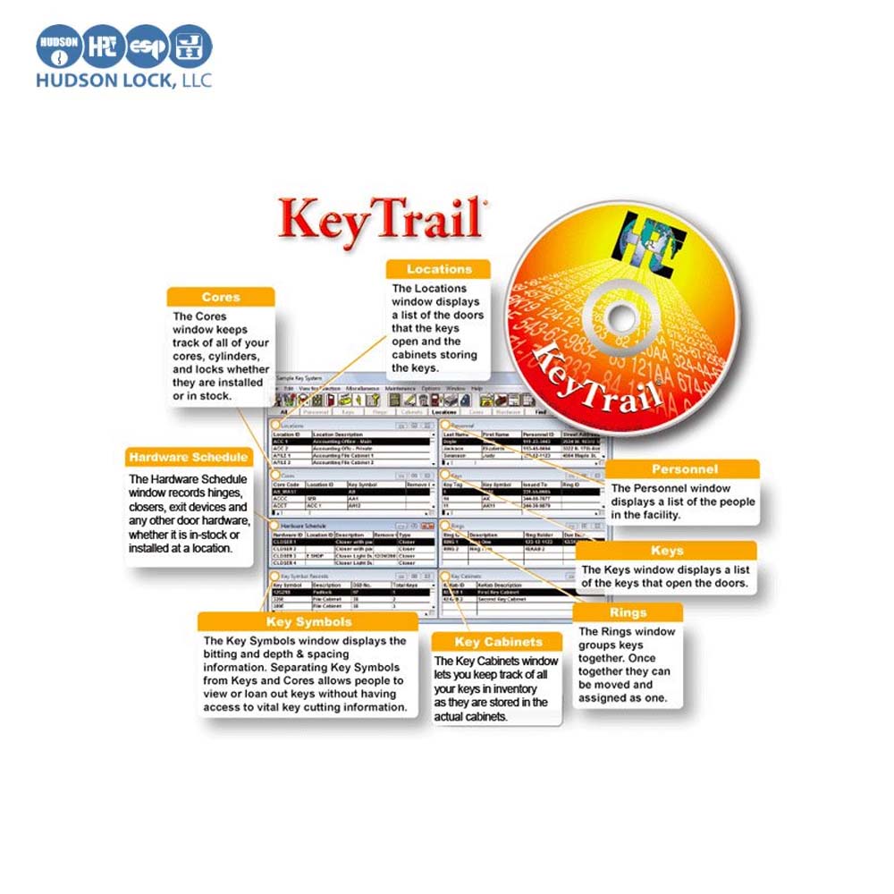 Hudson Lock KT-CD KeyTrail Key Management Software