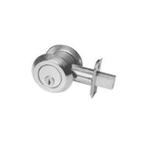 ILCO - Cylindrical Heavy Duty Standard Drive-In Deadbolt - 2-3/4 Backset - Satin Chrome - Grade 2 (Without Single Cylinder)