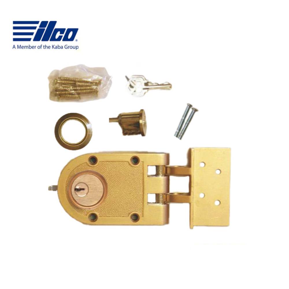 ILCO - 530-53-51 - Auxiliary Lock - Jimmy Proof Deadlock with Double Cylinder - Bronze - Grade 1