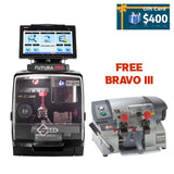 ILCO Futura Pro Electronic Key Cutting Machine and Bravo III with EZ-Jaw Semi-Automatic Key Duplicator with $400 Gift Card