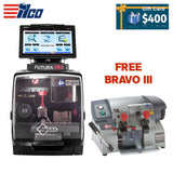 ILCO Futura Pro Electronic Key Cutting Machine and Bravo III with EZ-Jaw Semi-Automatic Key Duplicator with $400 Gift Card