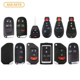 AKS KEYS Aftermarket Starter Pack with 20 Jeep Remotes and Shells