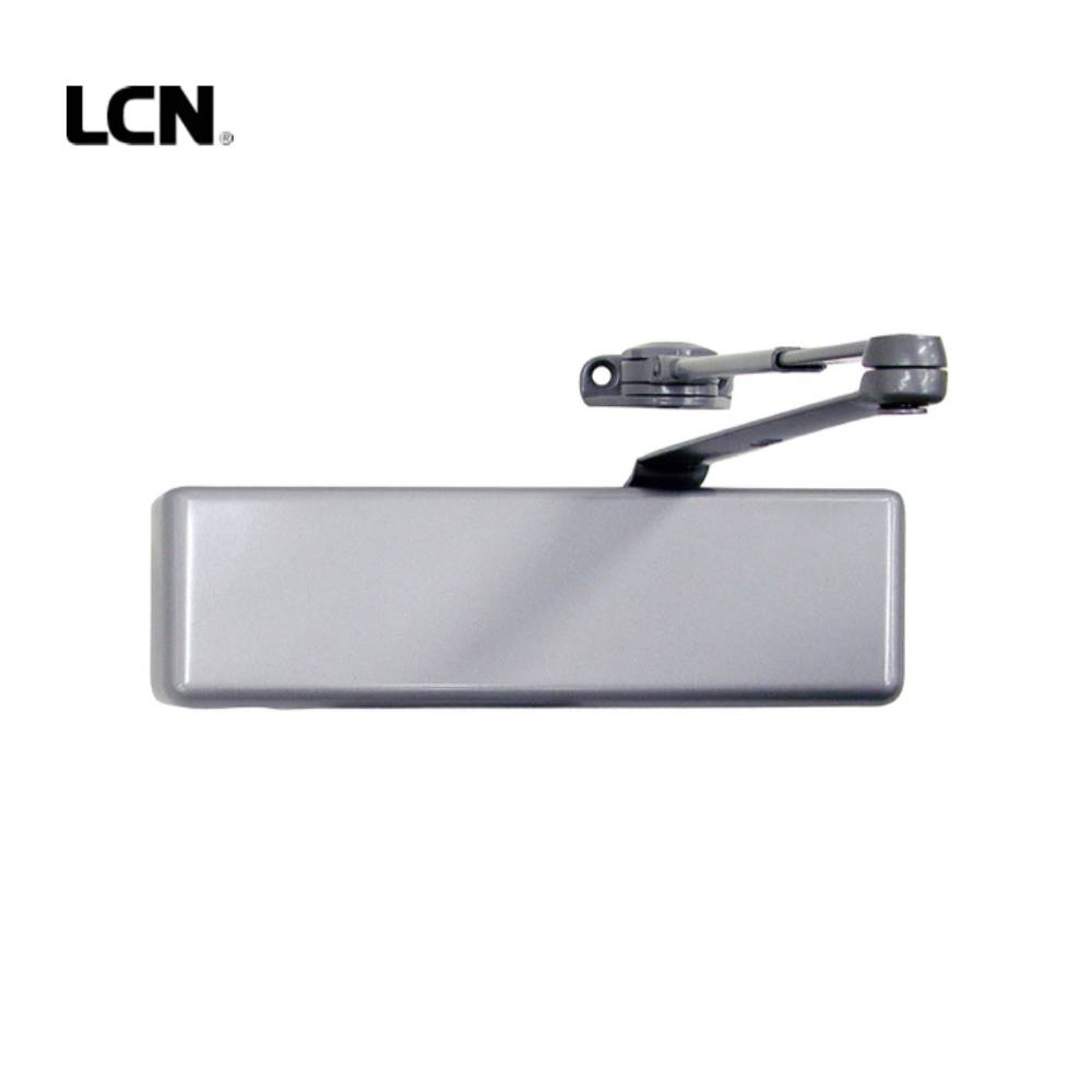 LCN - 4040XP-H - Surface Door Closer - Hold Open Arm - Non-Handed - Adjustable Size 1-6 - Plastic Cover - Grade 1 - 689 (Aluminum Painted Finish)