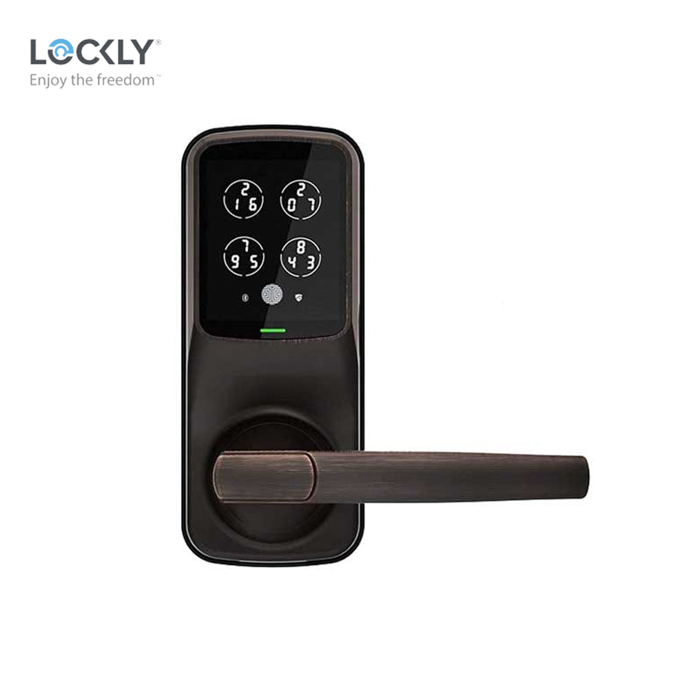 Lockly - PGD628 - Electronic Lever Set-Keypad - App Control - Secure Latch Edition - Venetian Bronze