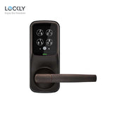 Lockly - PGD628 - Electronic Lever Set-Keypad - App Control - Secure Latch Edition - Venetian Bronze