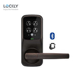 Lockly - PGD628 - Electronic Lever Set-Keypad - App Control - Secure Latch Edition - Venetian Bronze