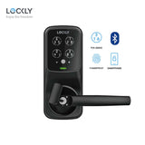 Lockly - PGD628F - Fingerprint Biometric Electronic Lever Set - Keypad - App Control - Field Reversible - Secure Plus Latch Edition