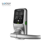 Lockly - PGD628F - Fingerprint Biometric Electronic Lever Set - Keypad - App Control - Field Reversible - Secure Plus Latch Edition