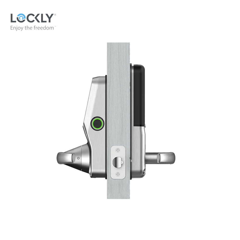 Lockly - PGD628F - Fingerprint Biometric Electronic Lever Set - Keypad - App Control - Field Reversible - Secure Plus Latch Edition