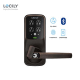 Lockly - PGD628F - Fingerprint Biometric Electronic Lever Set - Keypad - App Control - Field Reversible - Secure Plus Latch Edition