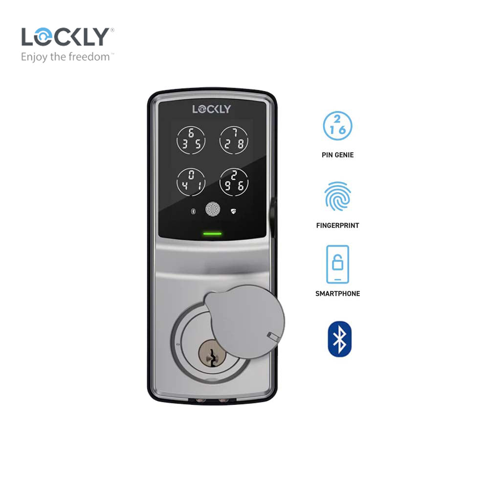 Lockly - PGD728F - Fingerprint Biometric Electronic Smart Lock - Keypad - App Control - Secure Plus Deadbolt Edition