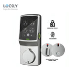 Lockly - PGD728FK - Dementia Proof - Fingerprint Biometric Electronic Smart Lock - Keypad - App Control - Secure Plus Deadbolt Edition