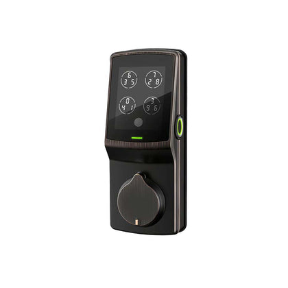 Lockly - PGD728FK - Secure PLUS Dementia-Proof Smart Lock Electronic Deadbolt - Fingerprint Reader - Bluetooth - Wi-Fi