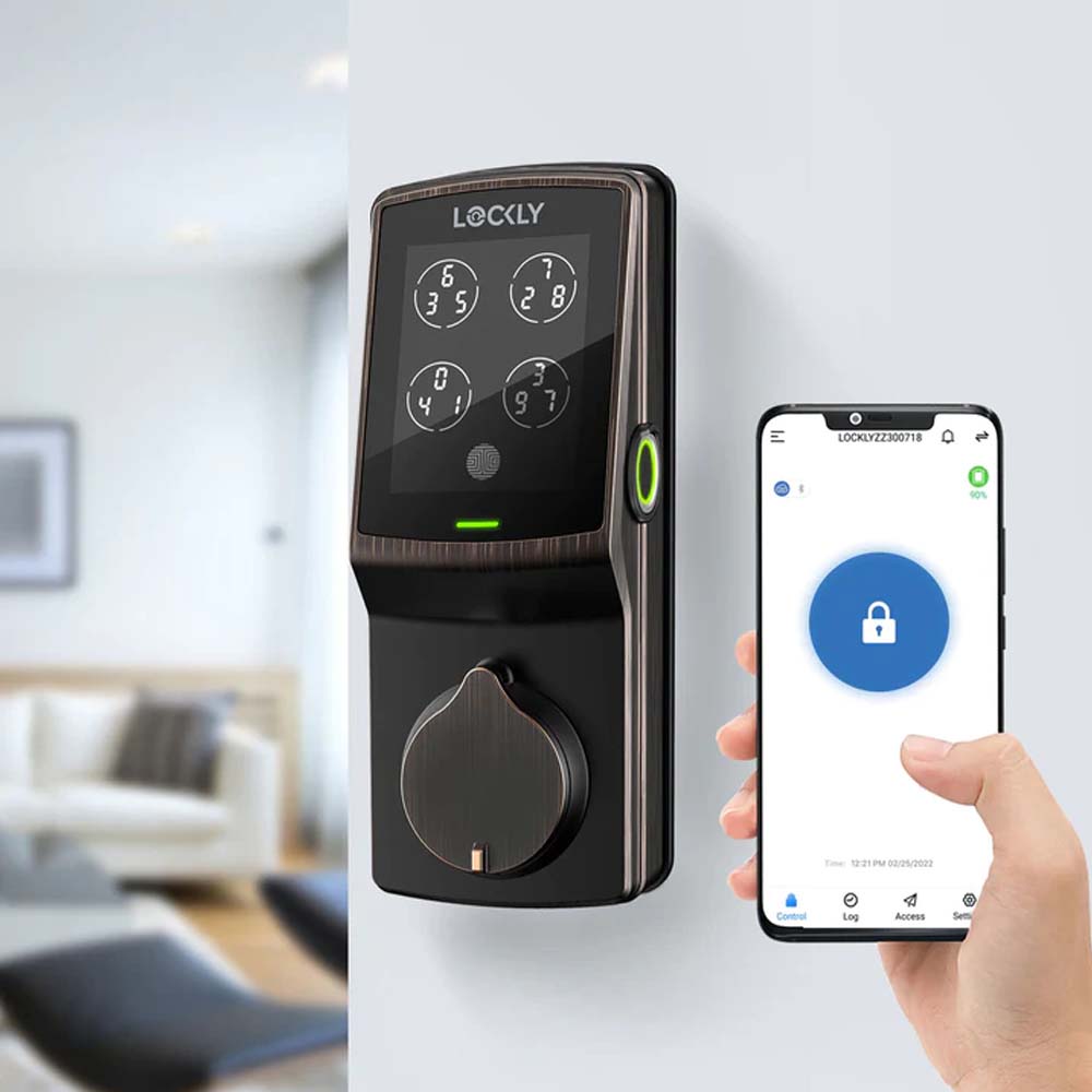 Lockly - PGD728W - Wi-Fi Enabled Smart Lock - Fingerprint Biometric- Remote App Control - Keypad - Secure Pro Deadbolt Edition