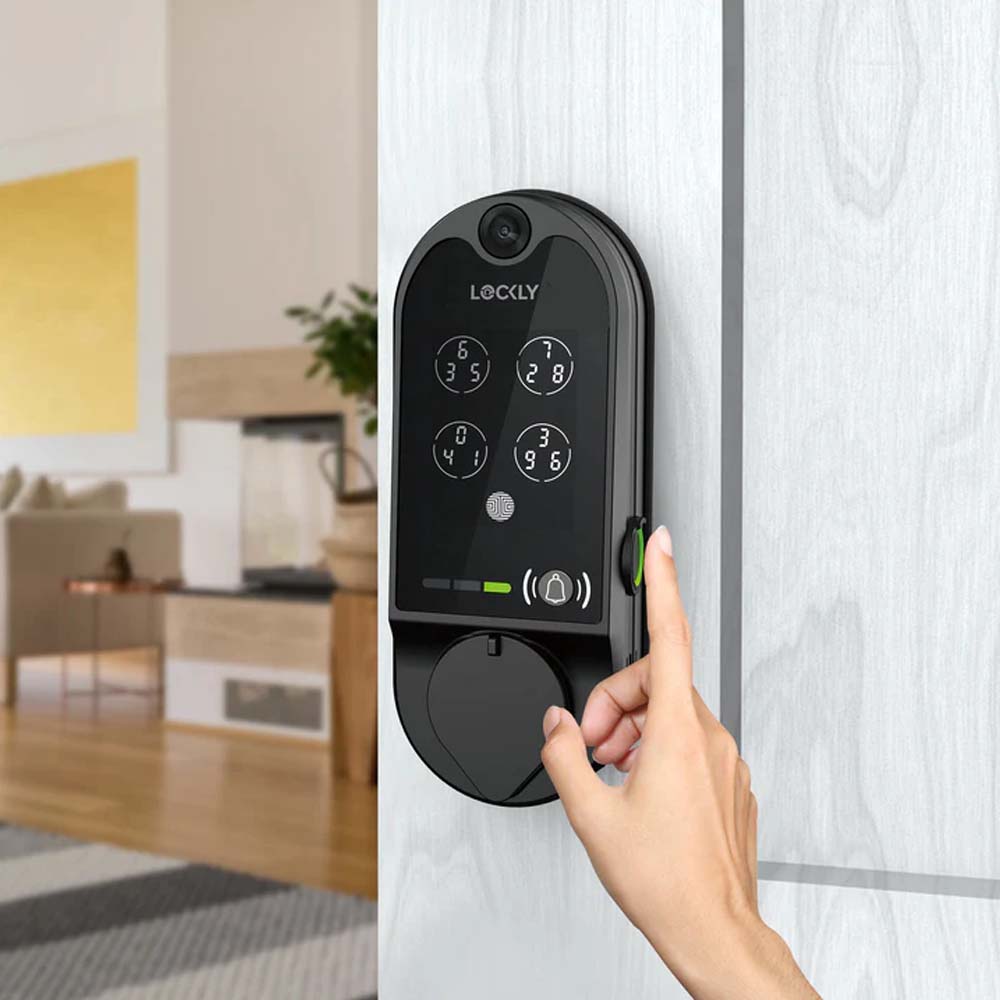 Lockly - PGD798 - Vision Doorbell Video Camera Smart Lock - Fingerprint Biometric Keypad - Remote App Control - Vision Deadbolt Edition