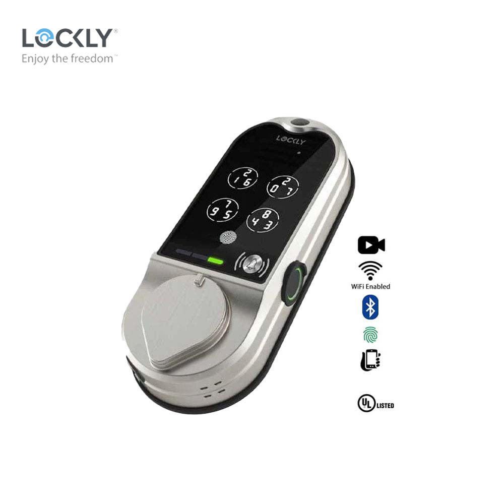 Lockly - PGD798 - Vision Doorbell Video Camera Smart Lock - Fingerprint Biometric Keypad - Remote App Control - Vision Deadbolt Edition