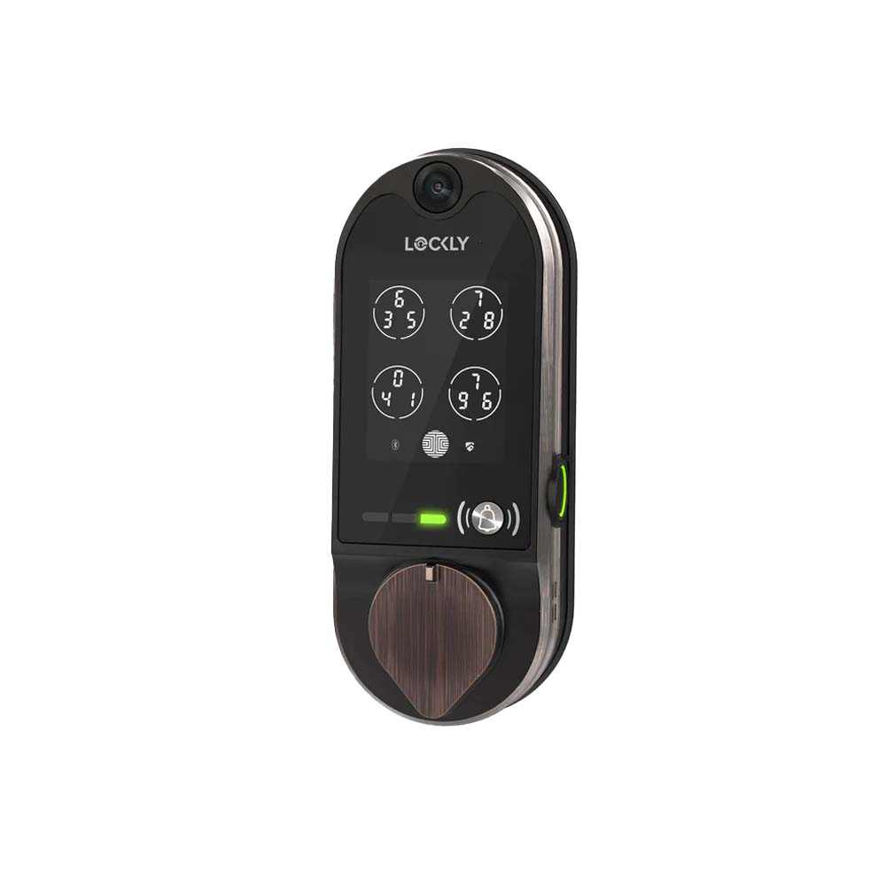 Lockly - PGD798 - Vision Doorbell Video Camera Smart Lock - Fingerprint Biometric Keypad - Remote App Control - Vision Deadbolt Edition