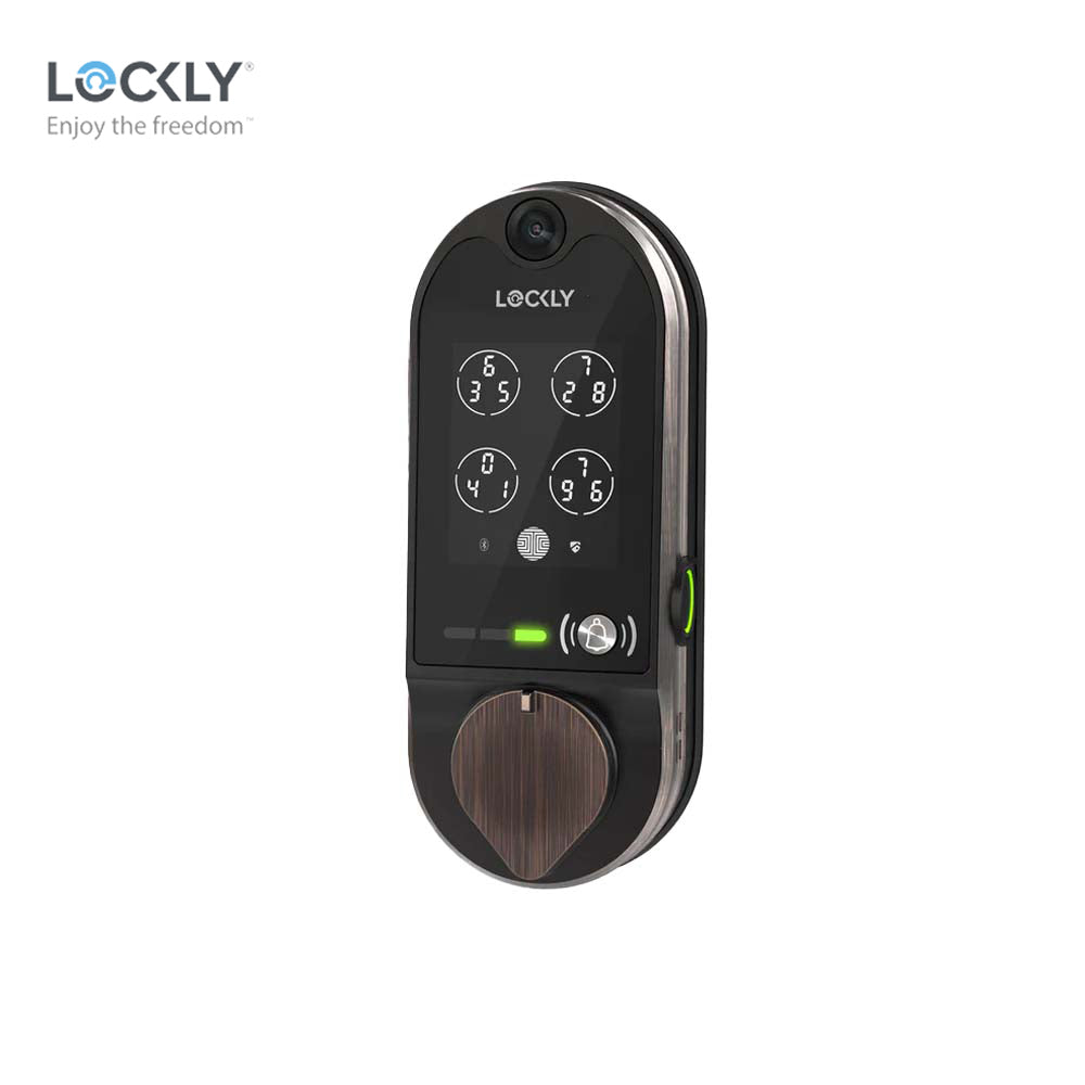 Lockly - PGD798 - Vision Doorbell Video Camera Smart Lock - Fingerprint Biometric Keypad - Remote App Control - Vision Deadbolt Edition