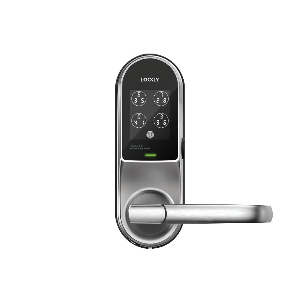 Lockly Guard - PGD679LW - Lever Latch Smart Lock - Wi-Fi/Bluetooth App - RFID Fingerprint Reader - Touchscreen Keypad - Latch 679L